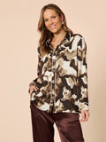 Venice Print Shirt — relaxed painterly-print shirt in a silky lightweight fabric | Sonella