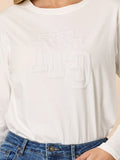 NYC Long Sleeve Tee — relaxed 100% cotton long-sleeve tee with tonal NYC sequin embroidery and a crew neckline | Sonella