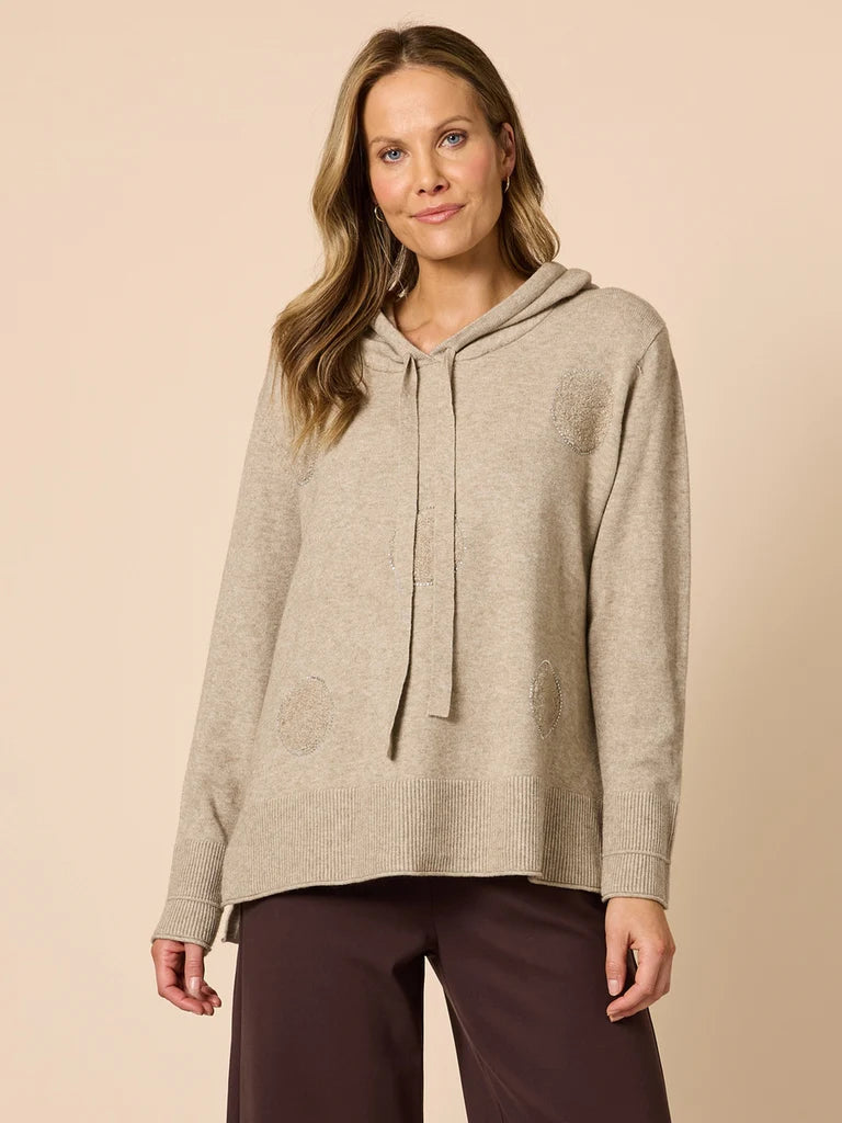 Cirque Hooded Spot Diamante Knit Jumper — alternate view 4 of 4 | Sonella