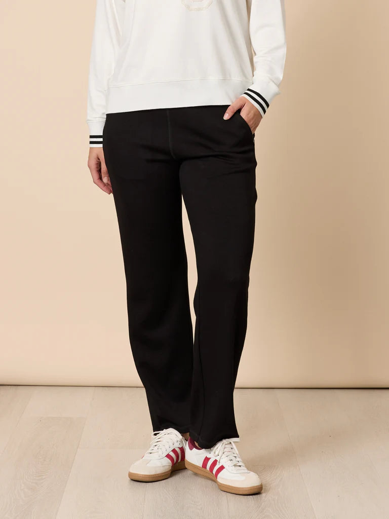 Urban City Straight Leg Pant — high-rise pull-on straight-leg pant in a stretch viscose blend | Sonella