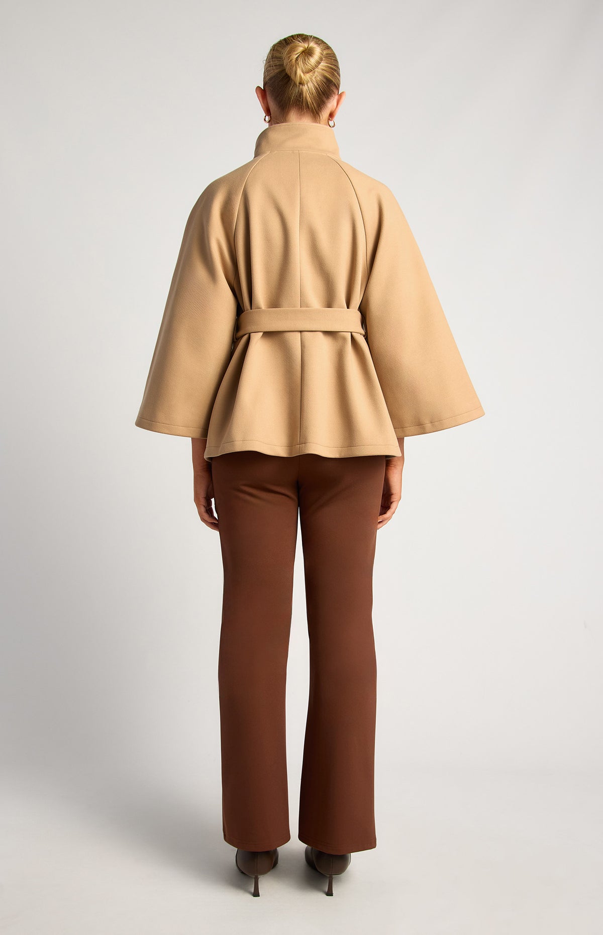 Funnel Neck Cape Coat — alternate view 3 of 3 | Sonella