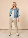 Chicago Jean — high-rise pull-on slim-leg jean in stretch denim, ankle length with five-pocket styling | Sonella