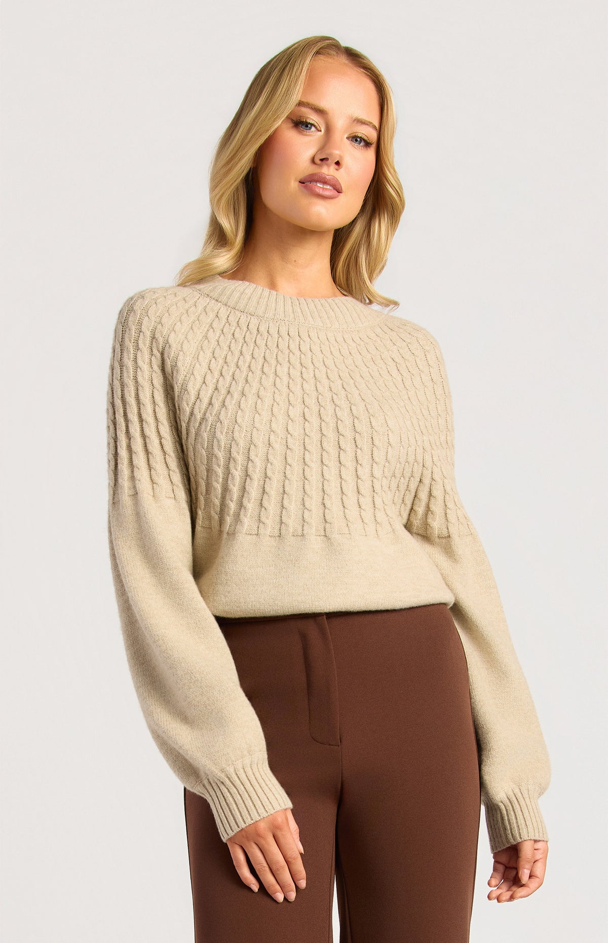 Gradient Cable Knit Jumper — alternate view 2 of 5 | Sonella