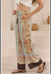 Patterned Drawstring Pants — alternate view 3 of 4 | Sonella