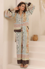 Patterned Drawstring Pants — alternate view 4 of 4 | Sonella