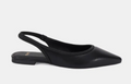 Cassey — pointed-toe slingback flat in a leather-look finish. PETA-approved vegan | Sonella