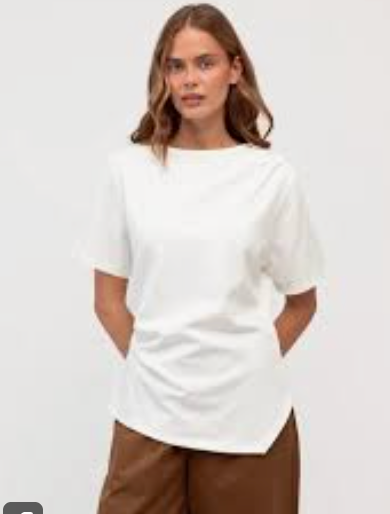 Tuck Side Tee – Black & White — alternate view 2 of 2 | Sonella