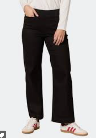 Carpenter Stretch Wide Leg Jean — high-rise pull-on wide-leg jean in stretch denim | Sonella