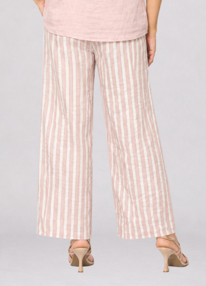 Striped Leg Linen Pants