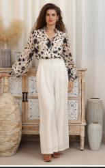 Long Sleeve Animal Print Top — alternate view 4 of 4 | Sonella