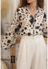 Long Sleeve Animal Print Top — alternate view 2 of 4 | Sonella