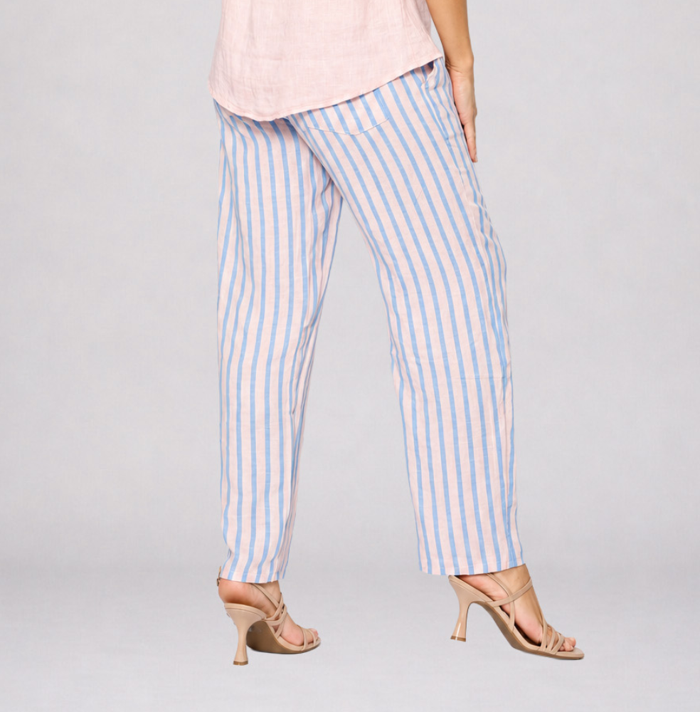 Striped Leg Linen Pants