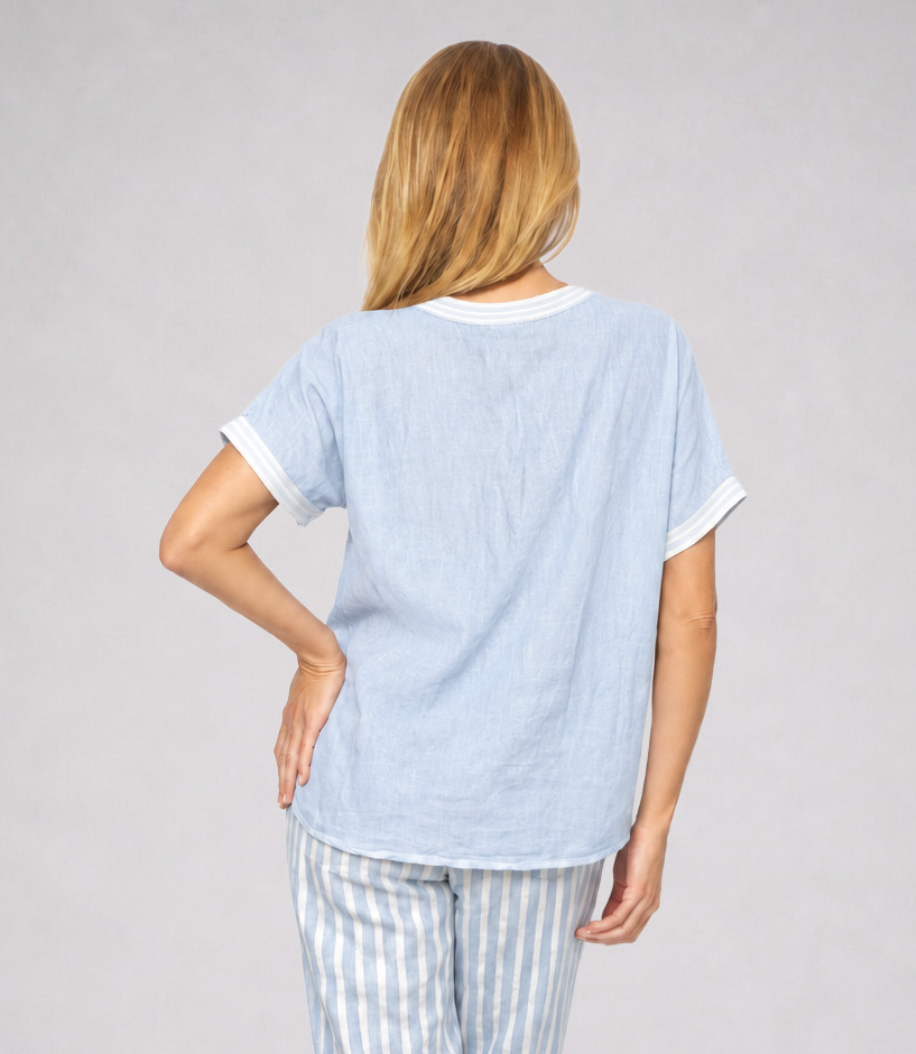 Striped Linen Top