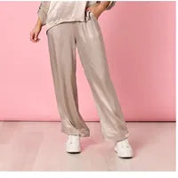 Opera Wide Leg Pant — high-rise pull-on wide-leg pant in satin-finish viscose | Sonella